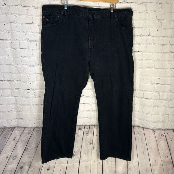 Polo Ralph Lauren Mens Classic 867 Black Jeans size 46B/30 100% Cotton - Picture 1 of 12